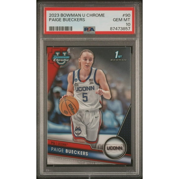 Graded 2023 Topps Bowman U Chrome Paige Bueckers #90 Rookie RC Basketball Card PSA 10 Gem Mint
