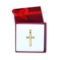 thumbnail image 4 of JewelStop 14k 2-Tone Gold High Polish Cross Pendant, 1gr., 4 of 7