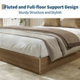 thumbnail image 4 of Kojooin Wood Platform Bed Frame with Fluted Design, Low Profile Minimalist Bed Base, No Box Spring Required, 4 of 6