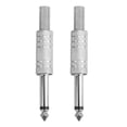 thumbnail image 1 of 2Pcs Audio Adapter Male Coupler Joiner Guitar Earphone Straight Jack Plug In Connector 6.35mmSingle Track, 1 of 8