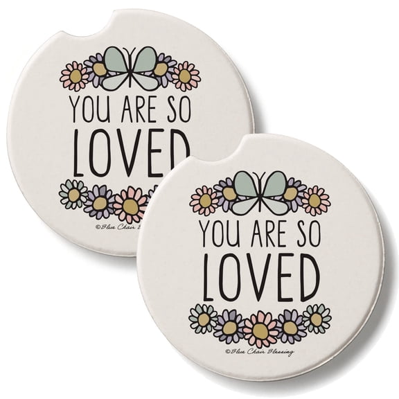 Thirstystone So Loved 2 Pack Absorbent Car Coasters