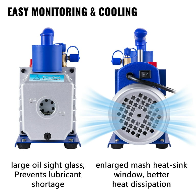 VEVOR Vacuum Chamber With Pump, Gallon Chamber, 7CFM 3/4 HP, 50 OFF