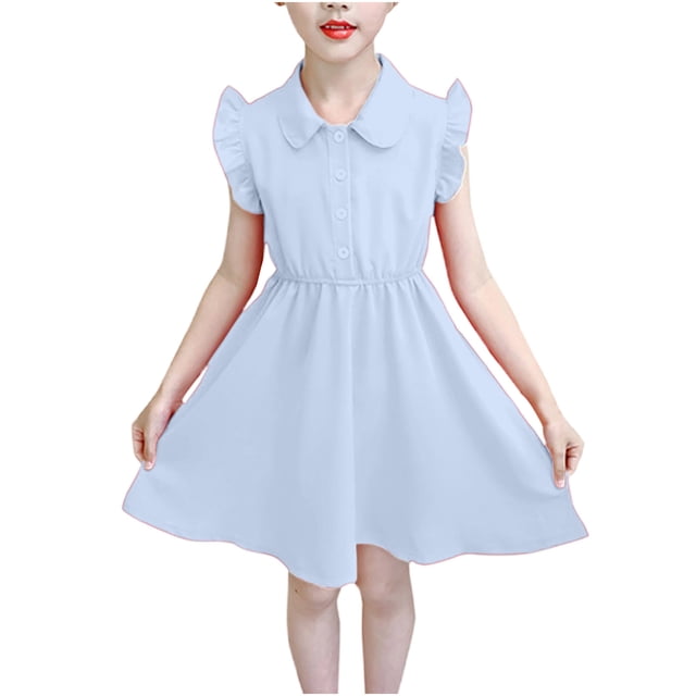 LOVZFMLL Robe de Princesse Imprimée pour Enfants et Filles de 4 à 14 Ans, Manches Longues, Col Rond