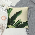 thumbnail image 2 of Acheng Short Plush Pillowcase 1 Piece - Palm Leaves with Lush Branches and Leaves, Tropical Jungle Palm Leaves with Charming Colors White, 2 of 5