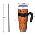 thumbnail image 4 of 40oz Tumbler,Halloween Framed Icons Pattern Insulated Tumblers with Removable Handle,Stainless Steel Double Vacuum Coffee Tumbler Cup with Straw for Home,Office,Travel,Party, 4 of 5