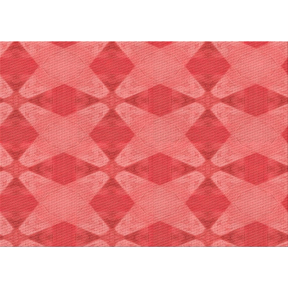 Ahgly Company Indoor Rectangle Patterned Ferrari Red Area Rugs, 8' x 10'