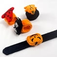 thumbnail image 4 of 4pcs Halloween Slap Bracelets,Assorted Snap Bracelet Pumpkin Witch Wristbands for Kids Trick or Treat Halloween Party, 4 of 4