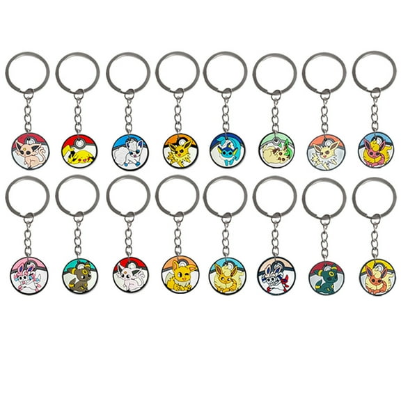 16 Pcs Keychain Party Favor Cute Keychain Kids Birthday Party Favor Keychain Backpack Keychain School Carnival Rewards Decoration Supplies