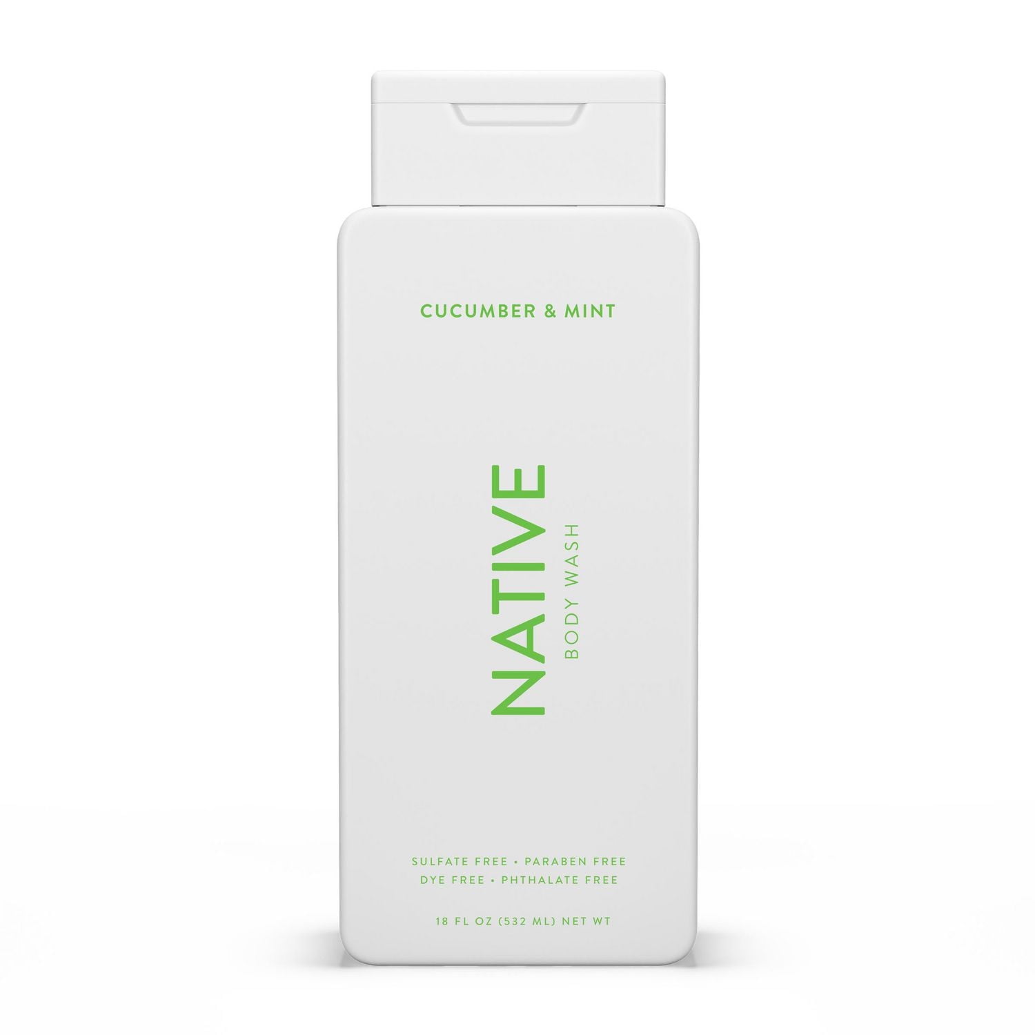 Native Natural Body Wash, Cucumber & Mint, Sulfate Free, Paraben Free, 532 mL