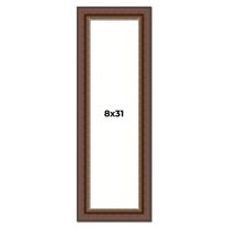 8x31 Copper and Brown Real Wood Picture Frame Width 2 inches | Interior Frame Depth 0.5 inches |