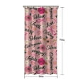 thumbnail image 5 of Pink Breast Cancer and Pioneer Flower Shower Curtain 36"x72" ,Bathroom Decorative Shower Curtains Set with 12 Hooks,Modern Waterproof Washable Shower Curtain, 5 of 6