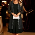 thumbnail image 5 of Cekizud Womens Cardigan Long Sleeve Chiffon Open Front Rhinestone Trim Party Outerwear Tops, S-3XL, 5 of 7