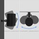 thumbnail image 4 of 2X Soporte de Montaje en Pared para Era 100, Soporte de Pared de Metal para el Hogar Inteligente Que Ahorra Espacio para Altavoz InaláMbrico, Negro, 4 of 5