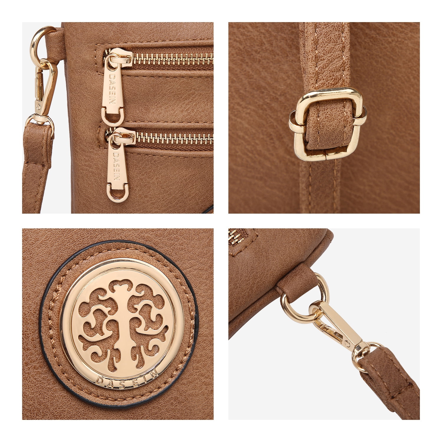 Dasein Medium Crossbody Bags for Women Handbag Lightweight Crossbody Purses with Multi Pockets