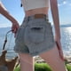 thumbnail image 2 of Spice Girl-pantalones cortos vaqueros ajustados Vintage para mujer, pantalones calientes pequeños de cintura alta, pantalones de pierna ancha rectos sexys con palabra A, 2 of 5