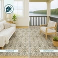thumbnail image 4 of Addison Rugs Chantille Indoor/Outdoor Transitional Lattice Cream Machine Washable Rectangle Rug, 5' x 7'6", 4 of 8