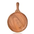 thumbnail image 2 of Robust Wooden Pizza Plate - Perfect for Homemade Pizza, Rustic Finish, 2 of 5