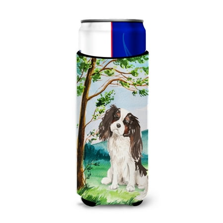 

Carolines Treasures CK2001MUK Under the Tree Tricolor Cavalier Spaniel Michelob Ultra Hugger for slim cans Slim Can