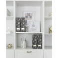 thumbnail image 4 of Blu Monaco Foldable Magazine File Holder with Gold Label Holder - Set of Cardboard Magazine Organizers and Storage - Floral and Black Magazine Holder - Magazine Organizer, 4 of 7