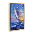 thumbnail image 3 of Stupell Industries Abstract Boat at Sunset Transportation Painting Gold Floater Framed Canvas Art Print Wall Art, 17 x 25, 3 of 9
