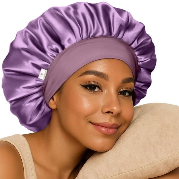 Gorro de seda YANIBEST para dormir, satén de doble capa, para mujeres
