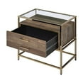thumbnail image 6 of ACME Knave Rectangular Accent Table in Walnut and Champagne, 6 of 6