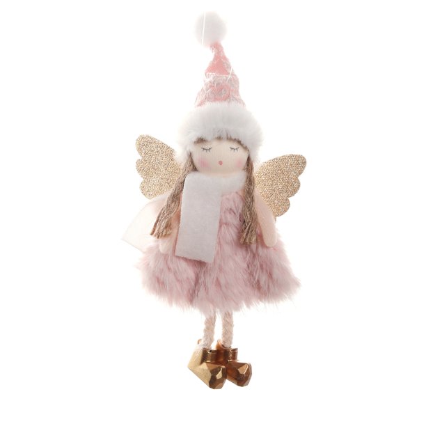 Árbol de Navidad Colgante creativo Adornos navideños colgantes Gorro de jacquard Lindo ángel de niña Bebé