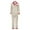 Beige, variant on Family Matching Pajamas Long Sleeve Silk Like Sleepwear For Parents And Kids Holiday Festive Loungewear Outfit Daughter Son Father Comfy Homewear For Mom 亲子装2