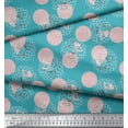 thumbnail image 2 of Soimoi Poly Georgette Fabric Dot,Bird & Fish Kids Decor Fabric Printed Yard 52 Inch Wide, 2 of 3