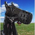 thumbnail image 4 of Horse Grazing Muzzle Comfort Lined Heavy Duty Waffle Nylon Equestrian Equipment with Hook and Loop Fastener Halter, 4 of 4