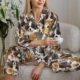 thumbnail image 6 of Lsque Cute Dog Pattern Long Sleeve Pajama Set for Women - Soft 2-Piece Sleepwear and Loungewear Set with Pockets, Comfy Nightwear-X-Large, 6 of 7