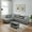 Brown Grey, variant on Wzlam Sectional Couch for Living Room Furniture Sets, Black Grey Linen L Shape Chaise with Storage Ottoman, Modern 3 Piece Sofa Sets for Bedrooms, Apartments and Offices(Facing Left Chaise)