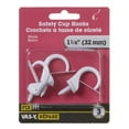 thumbnail image 1 of 1-1/4" White Safety Cup Hook 3 Pieces, 1 of 2