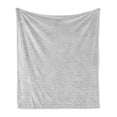 thumbnail image 1 of Abstract Soft Flannel Fleece Blanket, Geometric Triangle Shapes in Symmetric Visual Displaying Forms Illustration, Cozy Plush for Indoor and Outdoor Use, 70" x 90", Pale Grey White, by Ambesonne, 1 of 5