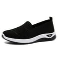 thumbnail image 4 of Aloohaidyvio Women's Slip on Sneakers Shoes Woven Orthopedic Breathable Soft Shoes Walking Diabetic Foam Shoes Hands Free Slip in, 4 of 6
