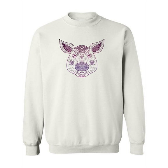 Ethnic Pig Head Sweatshirt Women -Image by Shutterstock, Female 5X-Large