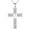 04-April Diamond, variant on Jewmon 925 Sterling Silver Birthstone Cross Necklace for Men 5A Cubic Zirconia Baguette Birthstone Necklace for Women September Birthday Gifts
