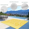 thumbnail image 3 of Yellow Lemon Outdoor Rug for Patio/Deck/Porch, Non-Slip Large Area Rug 4 x 6 Ft, Summer Botanical Watercolor Modern Art Indoor Outdoor Rugs Washable Area Rugs, Reversible Camping Rug Carpet Runner, 3 of 8