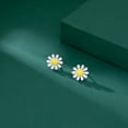 thumbnail image 3 of 925 Sterling Silver Daisy Flower Stud Earrings for Women Teens White Flower Stud Earrings Summer Spring Earrings, 3 of 5