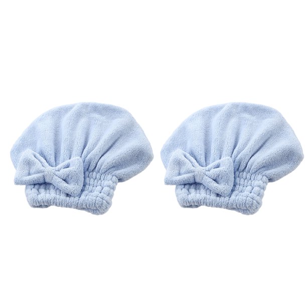 Paquete de toallas de microfibra para el cabello seco Laklulu, gorro de ducha con lazo, paquete de gorro de ducha en rollo para regalo de mujer, 2 paquetes