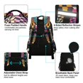 thumbnail image 4 of FORMRS Unisex Backpack Elementary School Travel Bookbag with Reflective Stripes, Beige Wavy Plaid, 4 of 7