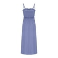 thumbnail image 6 of Njagoc3 Womens Strapless A - Line Midi Dress, Solid Color for Summer Evening & Party Events, 6 of 6