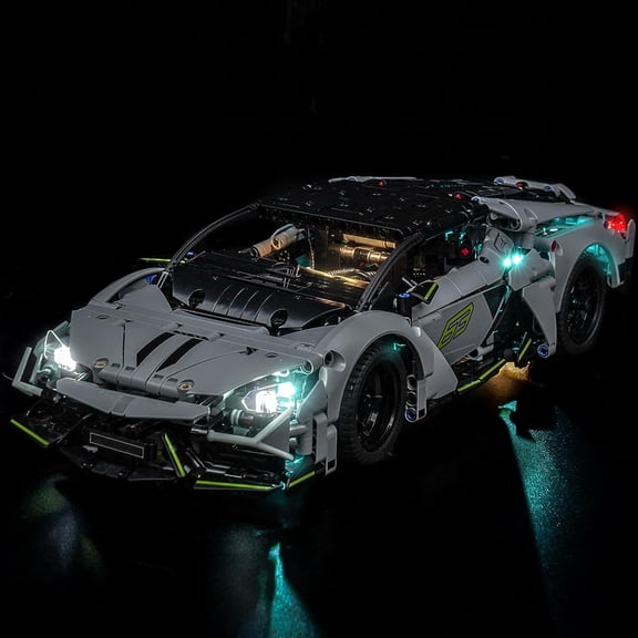 Upgraded Led Light Kit Compatible with Lego Technic Lamborghini Revuelto Super Sports Car Building Set, Lights Decoration Compatible with Lego 42214 (Model Not Included)