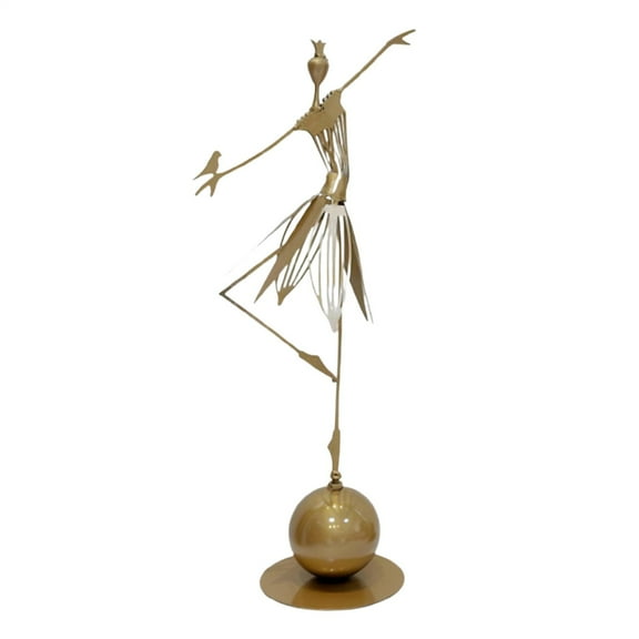 Dancing Girl Metal Outdoor Statues Weatherproof Dancing Girl Art Garden Sculptures for Farmhouse Patio Yard, Lawn Metal Decorations