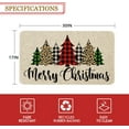 thumbnail image 3 of Merry Christmas Door Mat 30 X 17 Inch Buffalo Plaid Christmas Trees Doormat Indoor Outdoor Entrance Floor Rug Non Slip Winter Christmas Decor Rubber Welcome Mats, 3 of 6