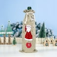 thumbnail image 1 of Flmtop Xmas Linen Drawstring Red Wine Bottle Cover Champagne Bag Holiday Party Decor, 1 of 8