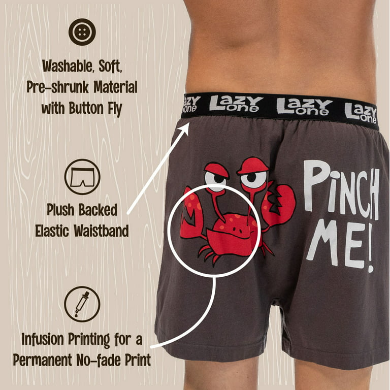 LazyOne Funny Animal Boxers, Pinch Me, Humorous Underwear, Gag Gifts for  Men (Xlarge)