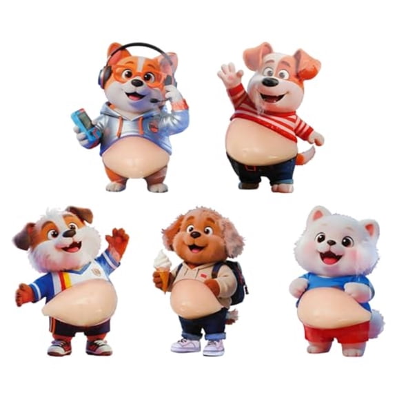 3D Squeezable Cute Animal Stickers, Stress Relief Toys, Random Assorted Styles, Cartoon Decals for Luggage, Mobile Phone, Laptop, Big Trendy Stickers for Kids