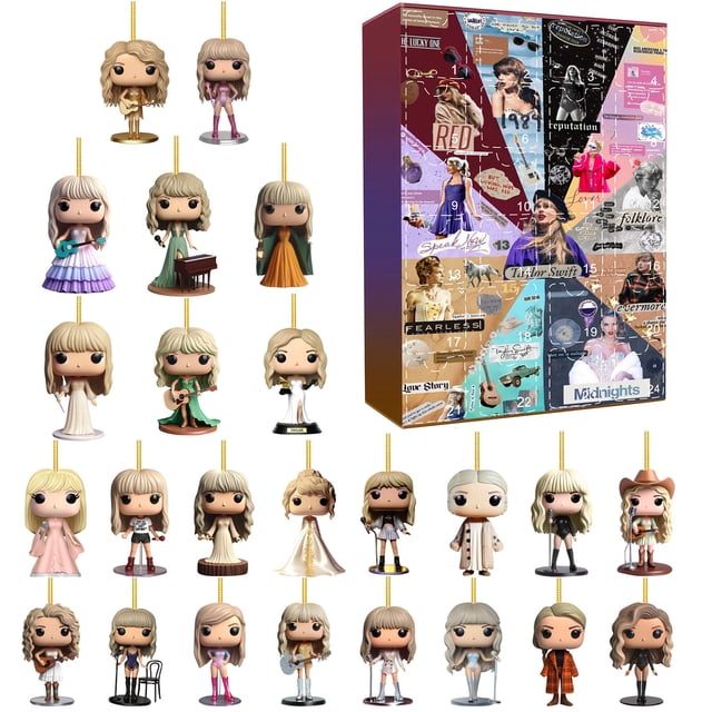 2025 Advent Calendar Christmas Countdown Calendar, 24-Day Christmas Countdown Calendar for Kids and Adults with 24 pcs Classic Ornaments Doll Collectible Figures,Ideal Xmas Gift for Boys Girls Teens