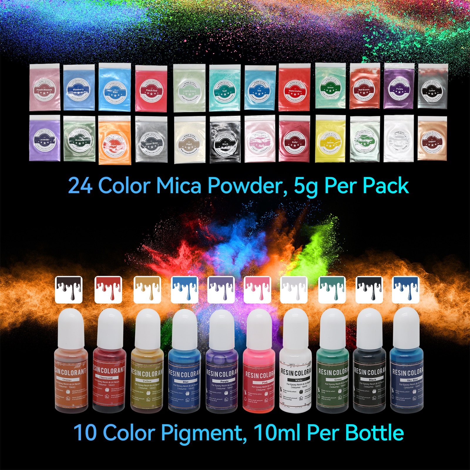 Omewoold Epoxy Resin Starter Kit, 1 Gallon with Pigments photo 5